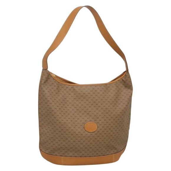 GUCCI Micro GG Supreme Shoulder Bag PVC Beige Gold - Picture 1 of 15